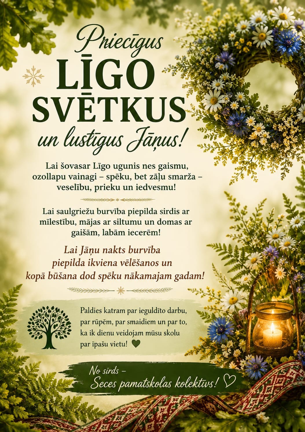 Ligo apsveikums